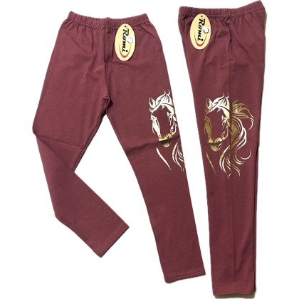 Legginsy bawełniane długie Romi - KOŃ